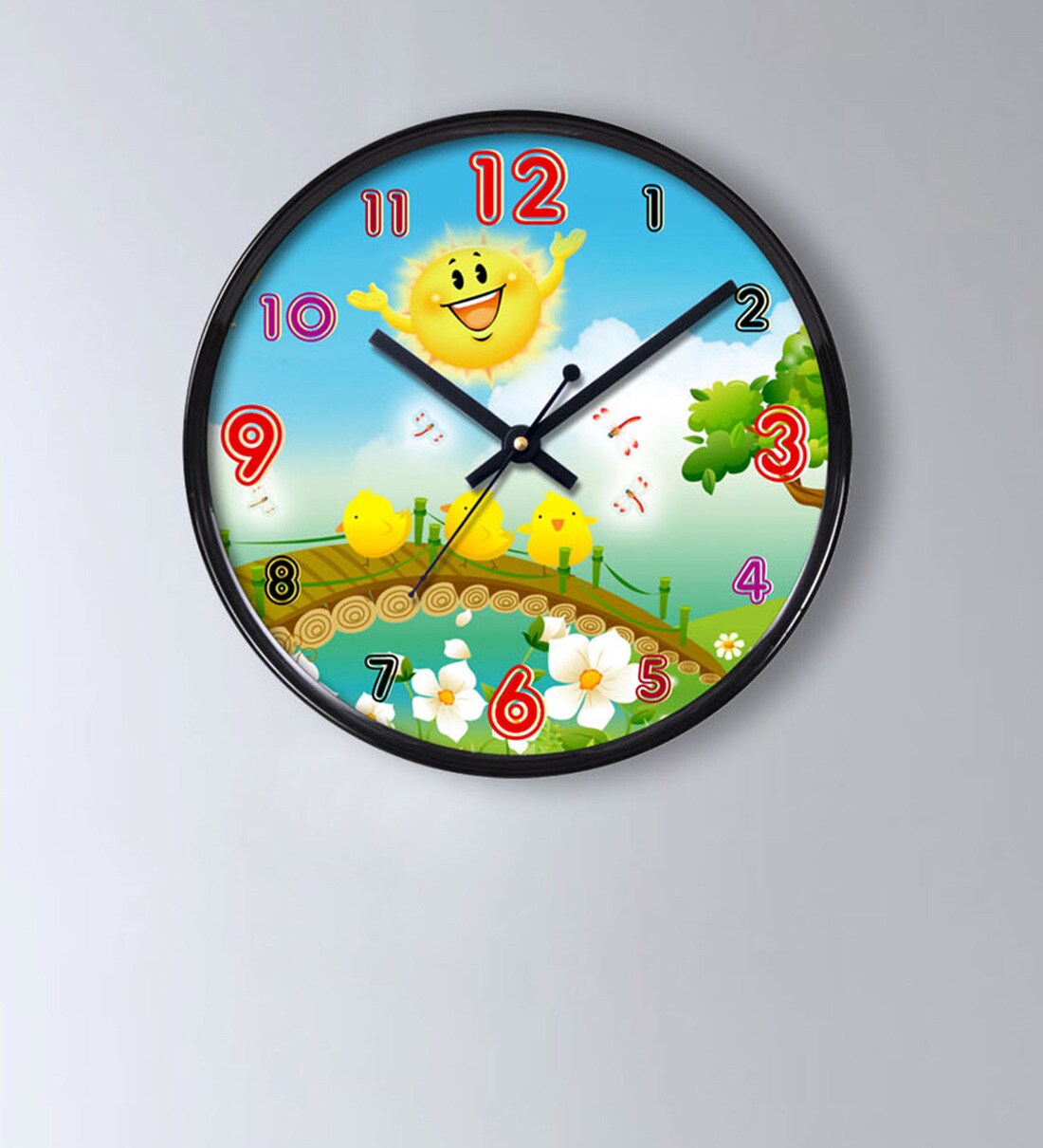 Buy Multicolour Plastic Wall Clock By Random Online Kids Wall Clocks Kids Furniture Kids Furniture Pepperfry Product