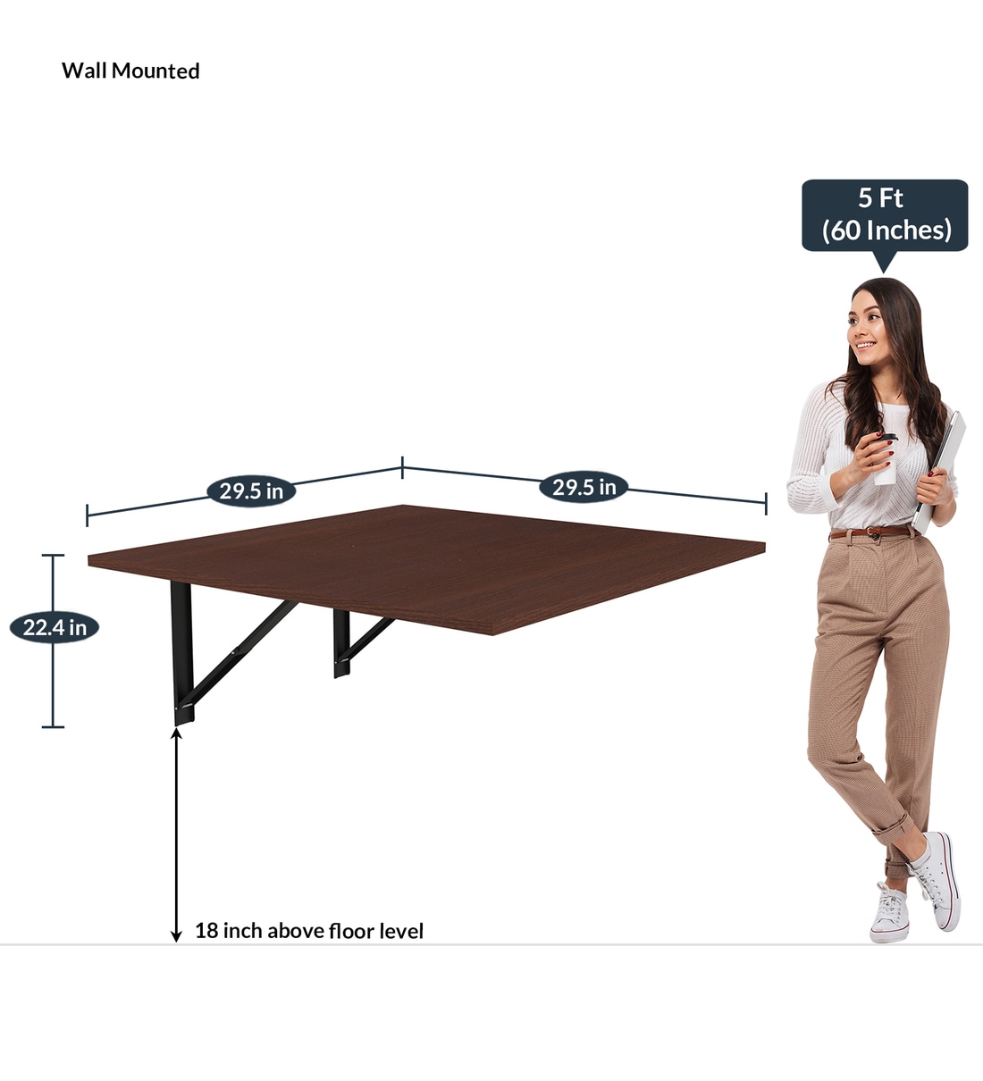 Buy Ray 2 Seater Dining Table in Brown Finish Online 2 Seater Dining