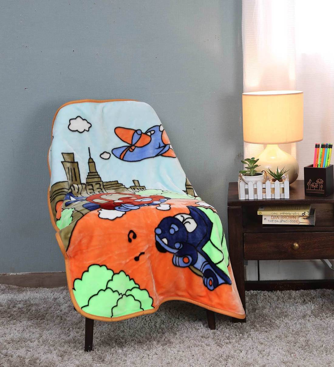 Buy City Single Bed Kids Blanket in Multicolour by Raymond Home Online Kids Single Blankets