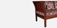 Radom Sheesham Wood 2 Seater Sofa In Honey Oak Finish