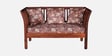 Radom Sheesham Wood 2 Seater Sofa In Honey Oak Finish