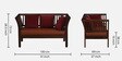 Radom Sheesham Wood 2 Seater Sofa In Provincial Teak Finish And Mocha Mousse Colour