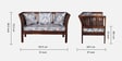 Radom Sheesham Wood 2 Seater Sofa In Provincial Teak Finish