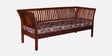 Radom Sheesham Wood 3 Seater Sofa In Honey Oak Finish