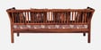 Radom Sheesham Wood 3 Seater Sofa In Honey Oak Finish