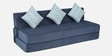 Rakeno Fabric 3 Seater (72x72) King Size Foldable Mattress in Blue Colour