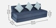 Rakeno Fabric 3 Seater (72x72) King Size Foldable Mattress in Blue Colour