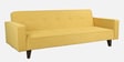 Rakuten Fabric 3 Seater Convertible Sofa Cum Bed In Yellow Colour