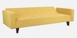 Rakuten Fabric 3 Seater Convertible Sofa Cum Bed In Yellow Colour