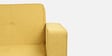 Rakuten Fabric 3 Seater Convertible Sofa Cum Bed In Yellow Colour