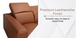 Ramona Leatherette Three Seater Motorized Recliner in Tan Colour