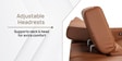Ramona Leatherette Three Seater Motorized Recliner in Tan Colour