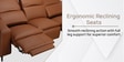 Ramona Leatherette Three Seater Motorized Recliner in Tan Colour