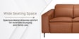 Ramona Leatherette Three Seater Motorized Recliner in Tan Colour