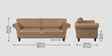 Rana Fabric 3 Seater Sofa in Copper Brown Color