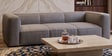 Diva 3 Seater Sofa In Utah Smoke Leather Fabric