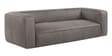  Diva 3 Seater Sofa In Utah Smoke Leather Fabric
