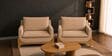 Raya Custom Upholstered 1+1 Seater Sofa Set In Beige Color