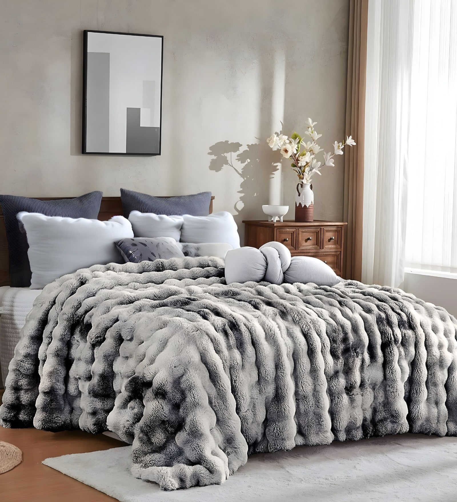 Rabbit Fur Winter Quilt King Size