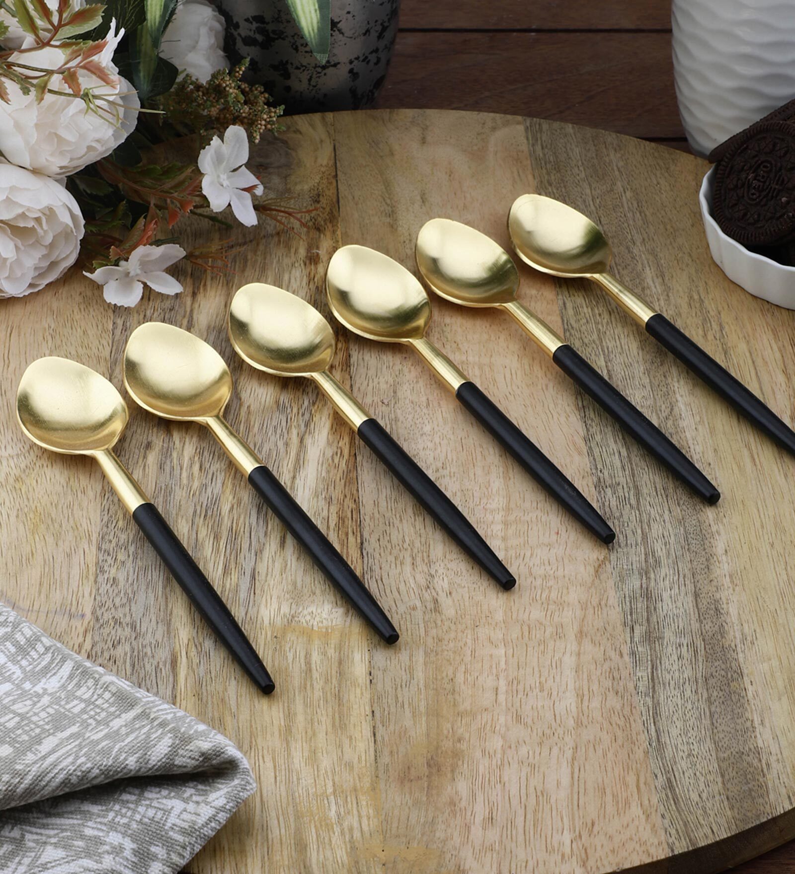Radiant (Set of 6) Black Colour Stainless Steel Tea Spoon Radiant (Set of 6) Black Colour Stainless Steel Tea Spoon