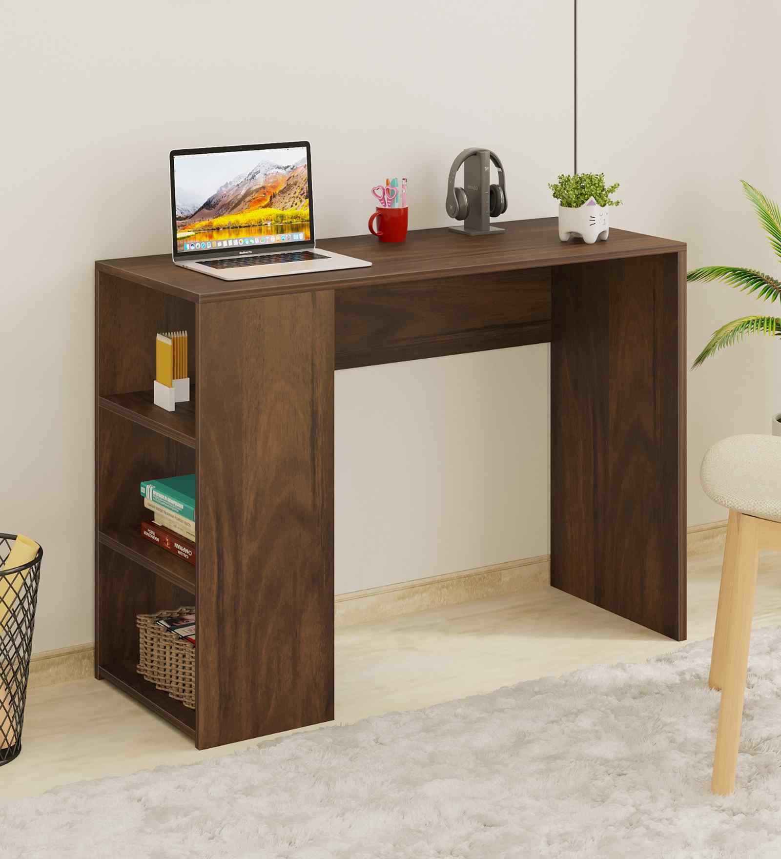 Radisso Mini Writing Table In Brown Maple Finish