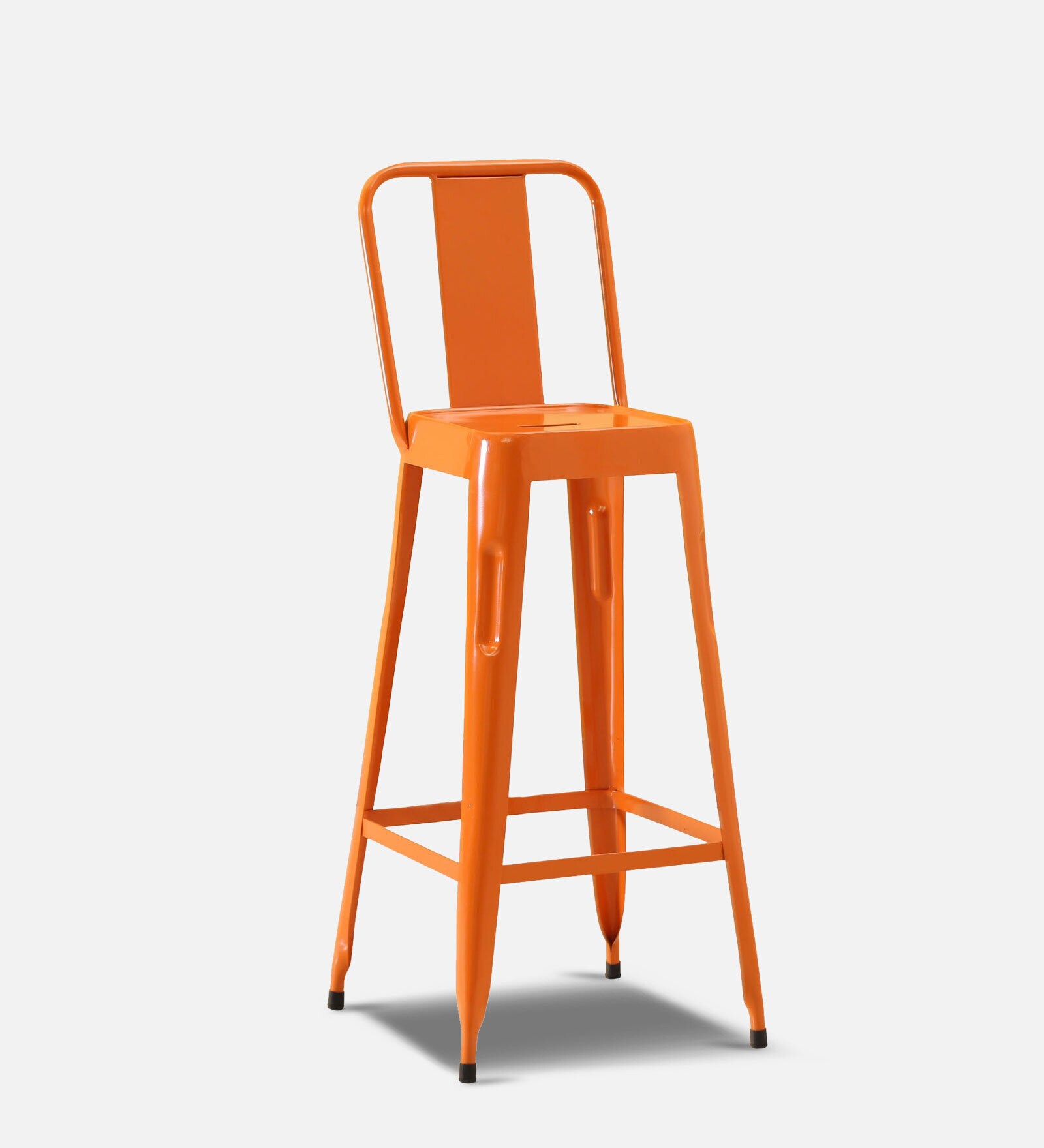 Buy Raglan Metal Bar Stool In Orange Colour at 24 OFF by Bohemiana