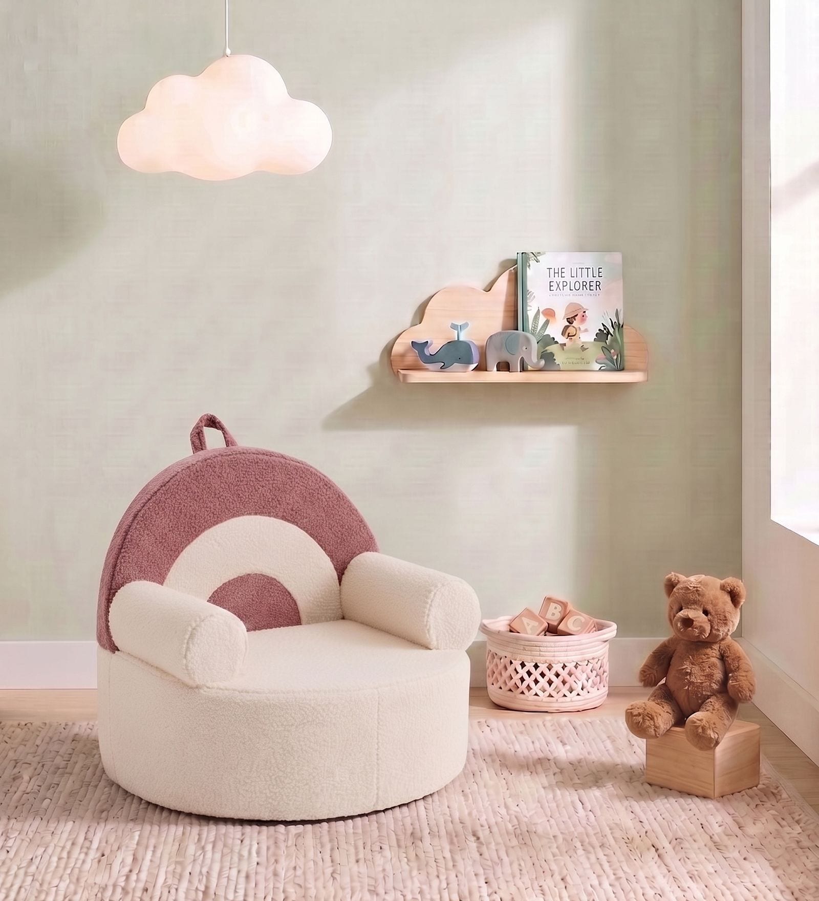 Rainbow Kids Sofa In Cream Colour