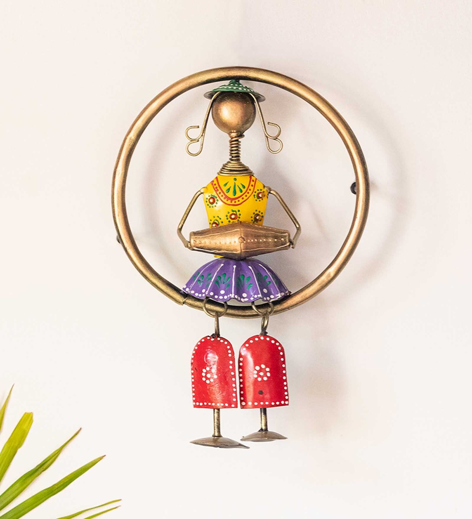 Buy Rajasthani Dhol Artist Handmade & HandPainted Wall Decor Hanging