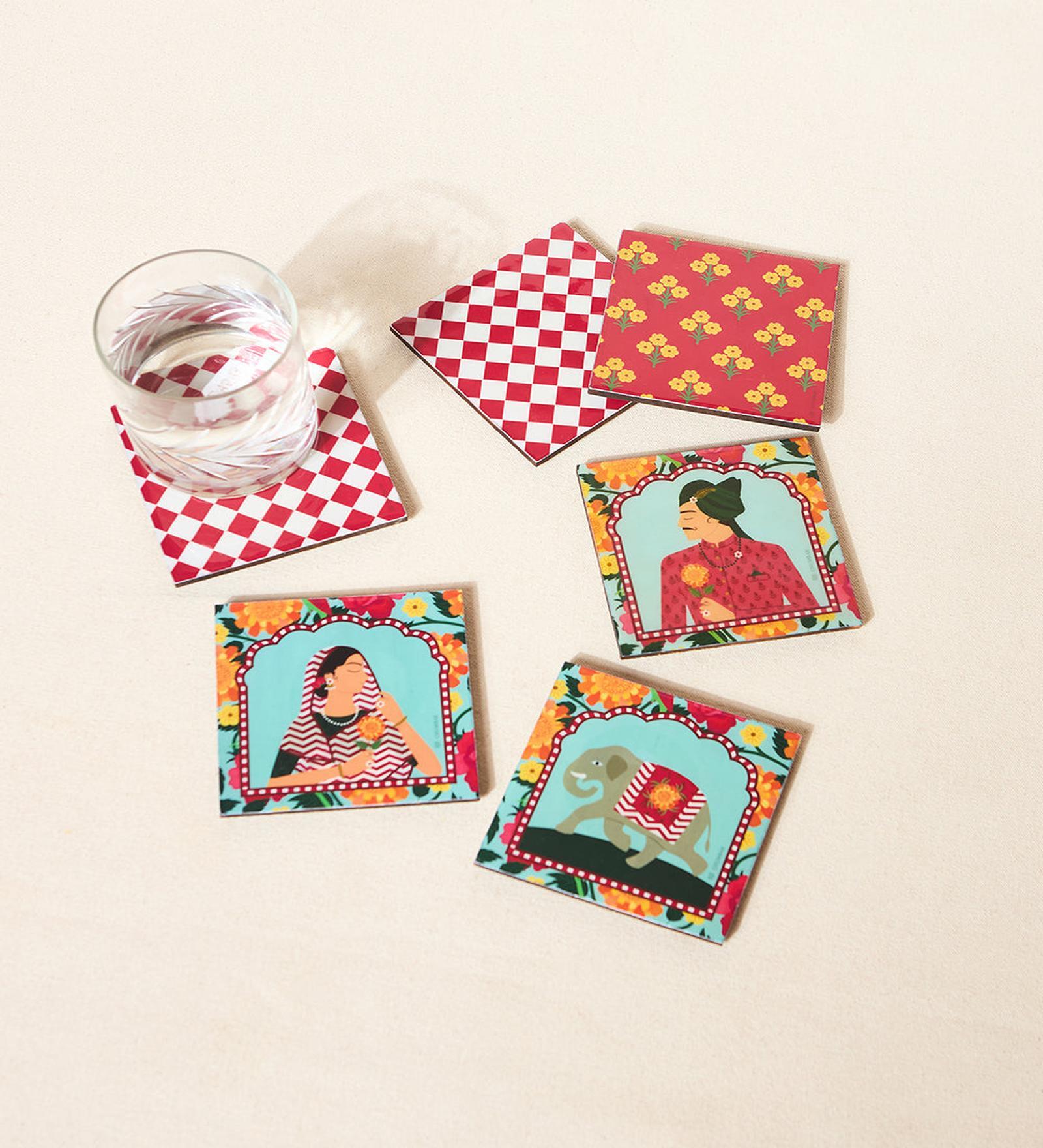 Rajmahal Wooden Coasters