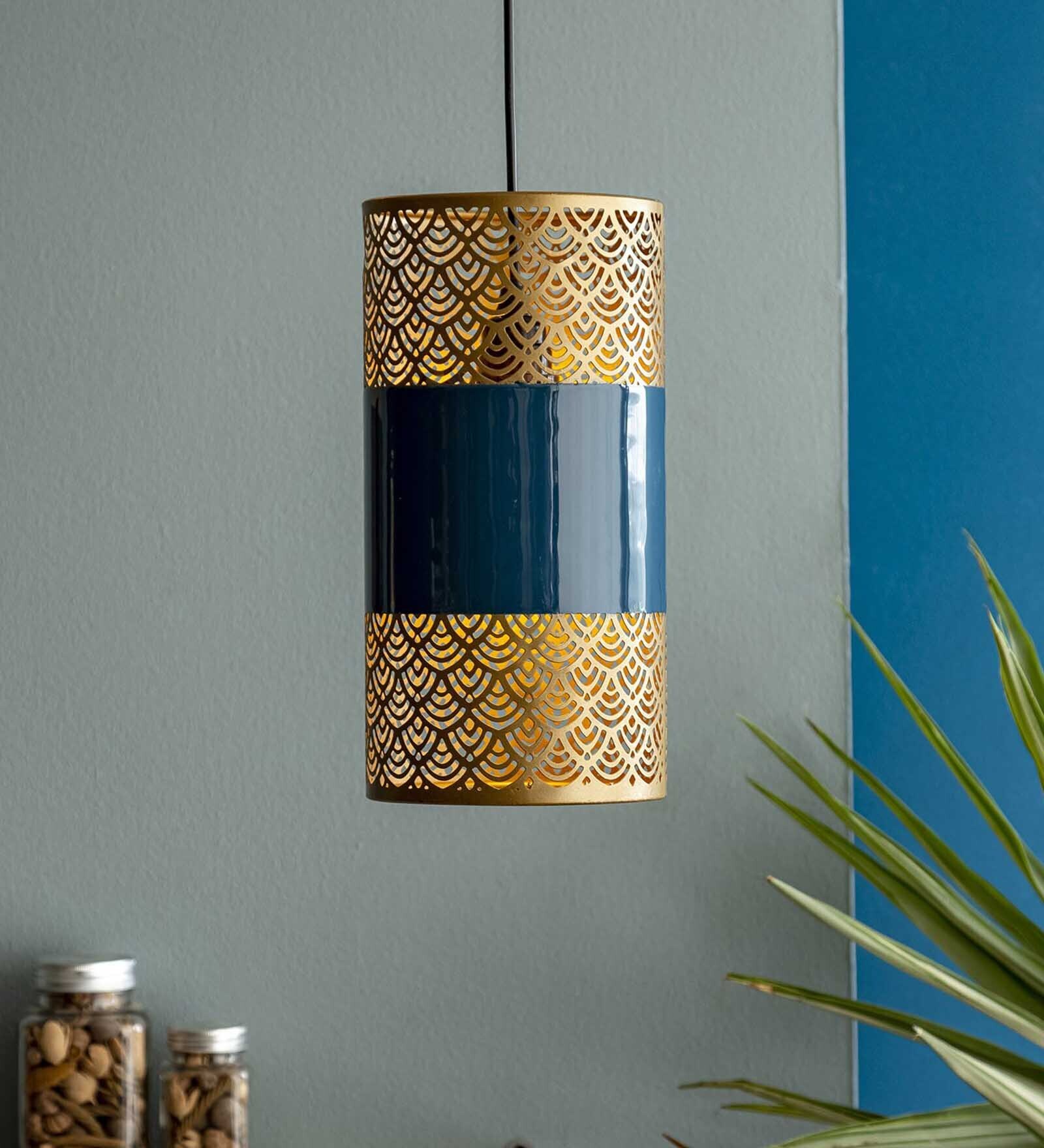Yoshie Ralph Blue Iron Hanging Light