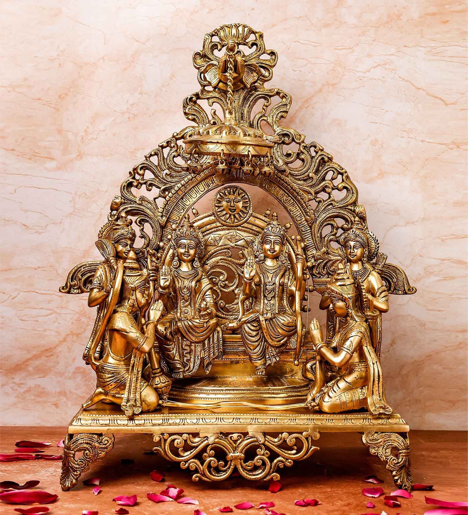 Ram Darbar On Singhasan Superfine Brass Religious Idol