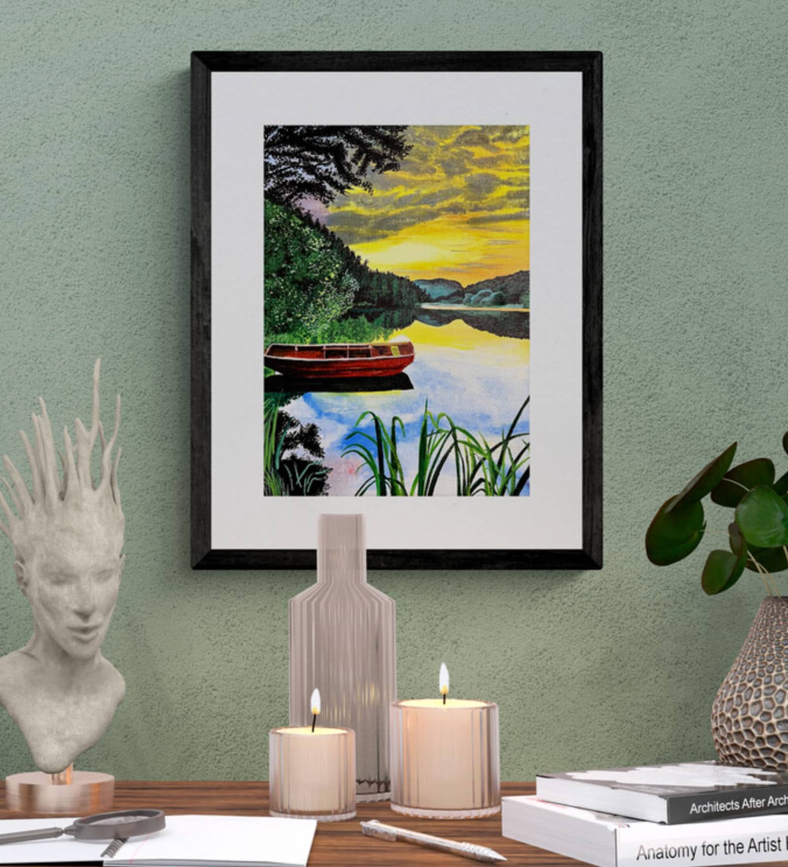 Rama Handmade Acrylic Paint On Canvas Unframed