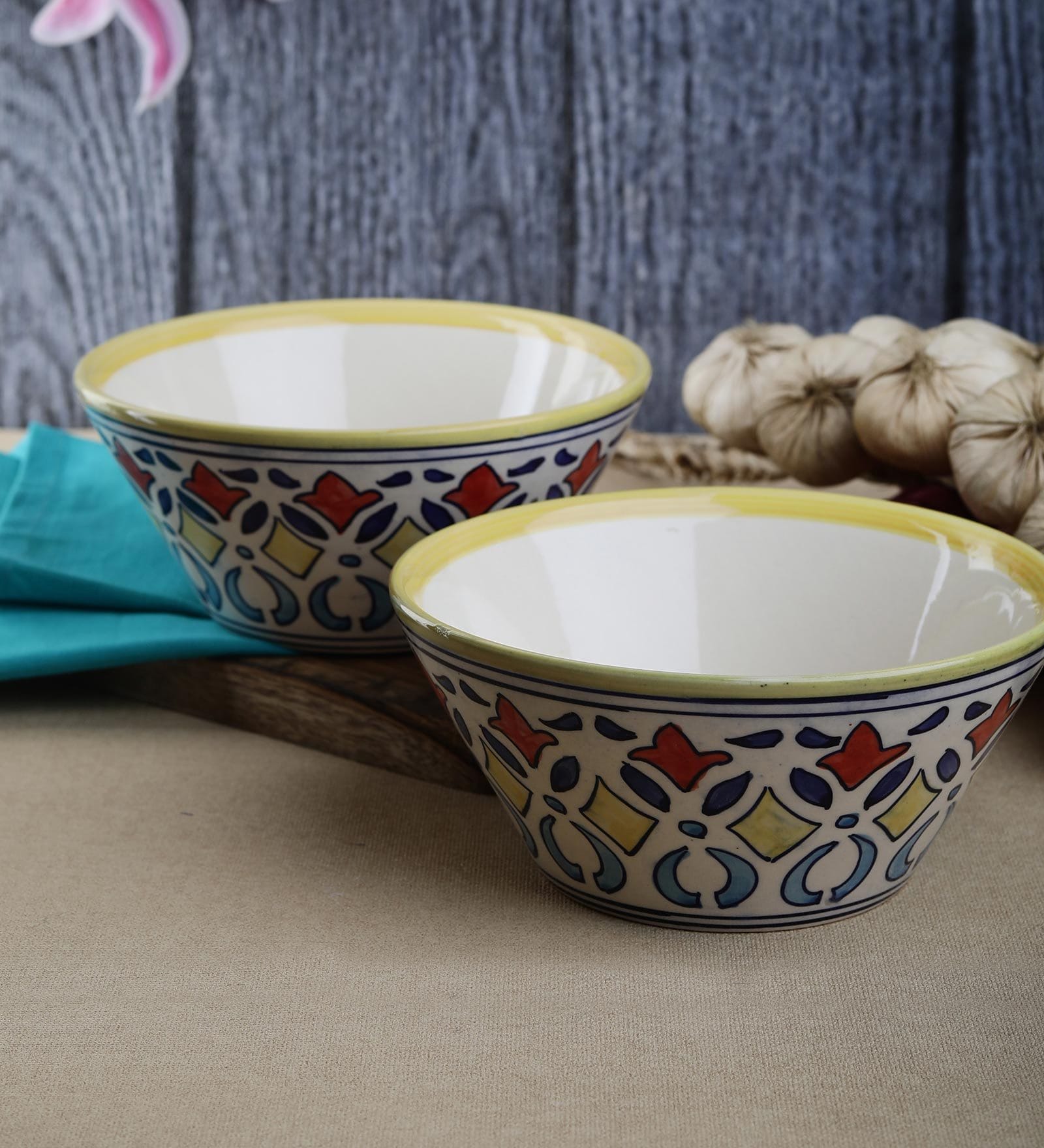 750 ML Ceramic Serving Bowls Set of 2