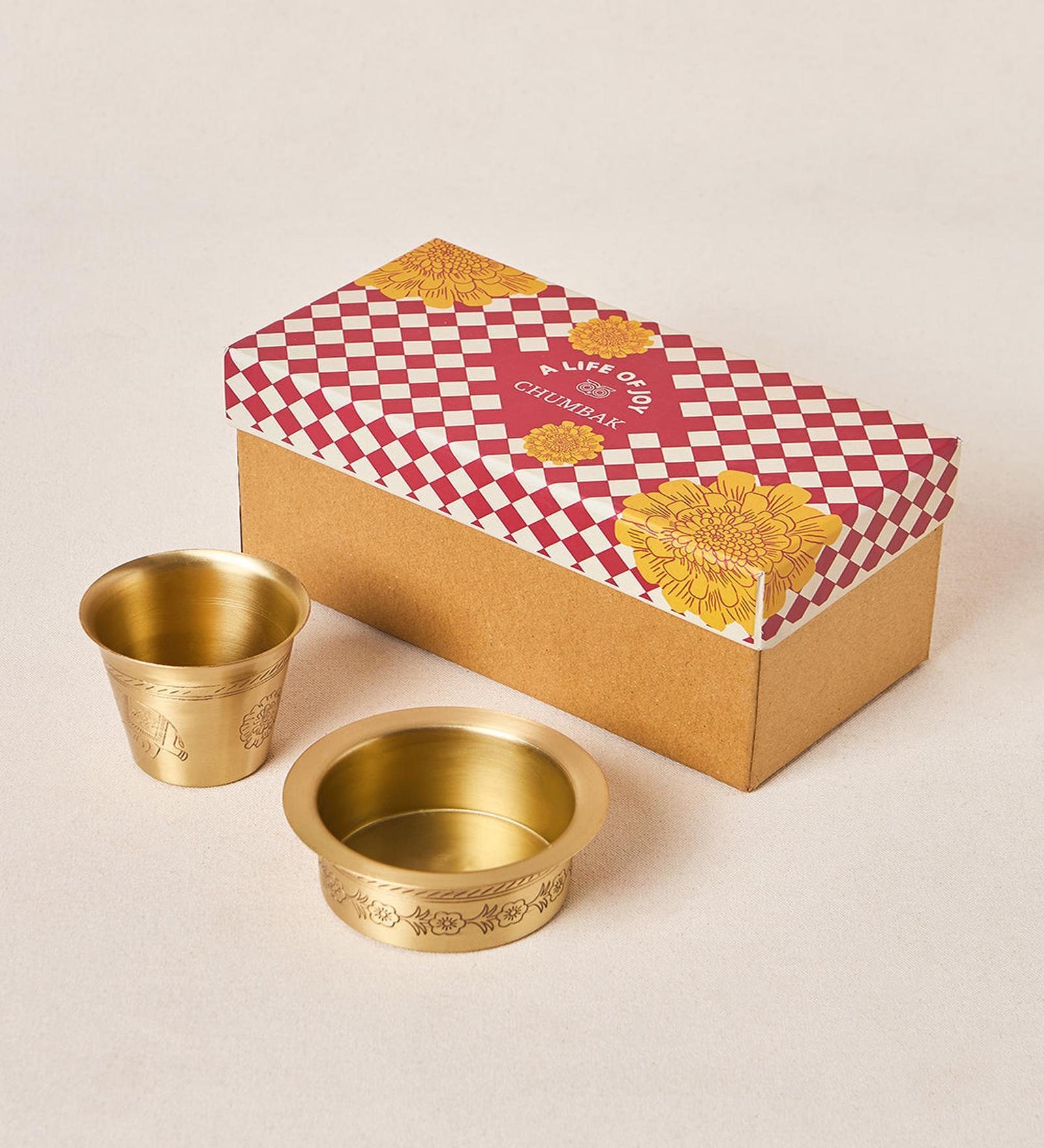 Rani Bagh Filter Coffee Brass Gift Set