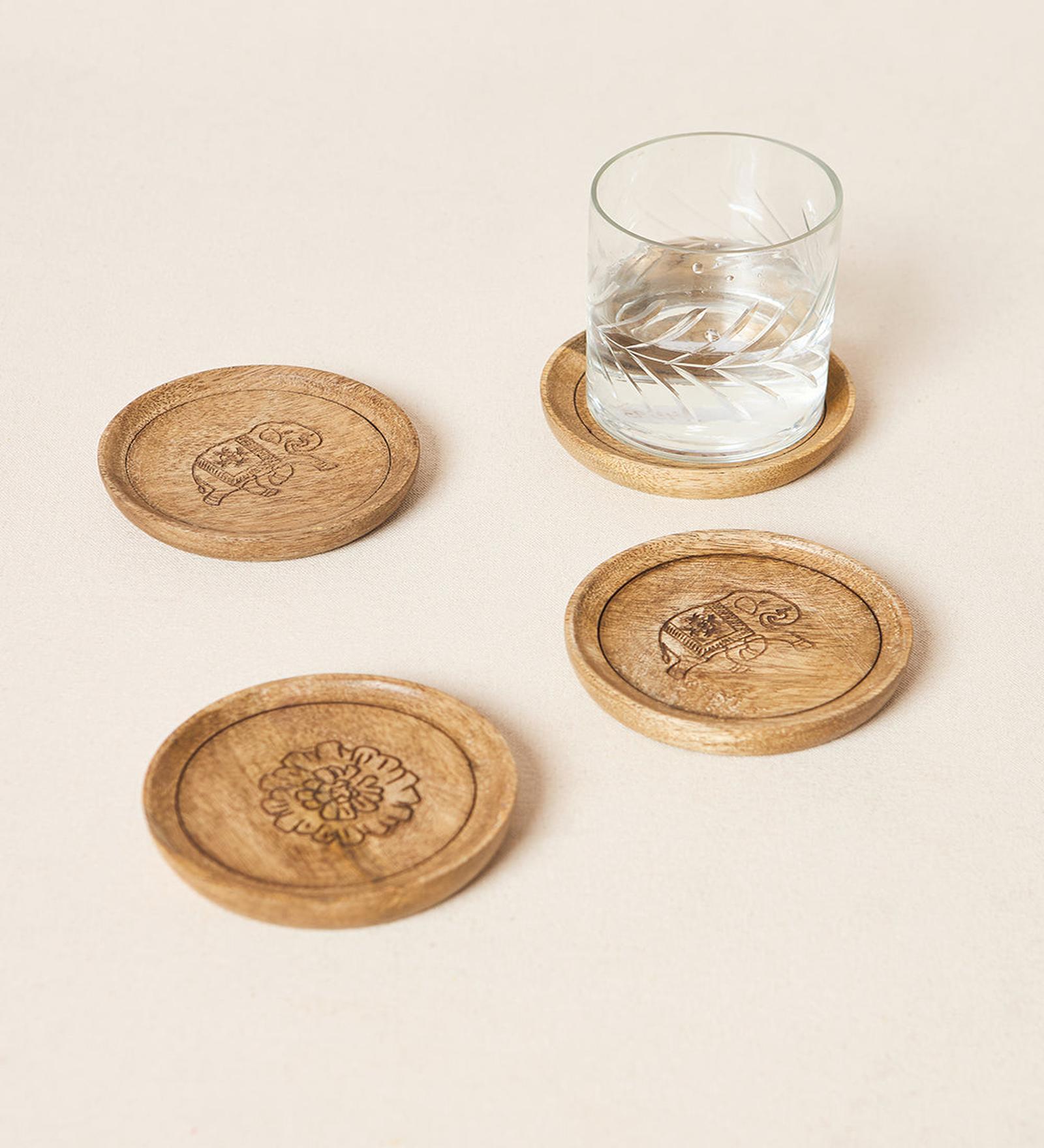 Rani Bagh Wooden Coasters