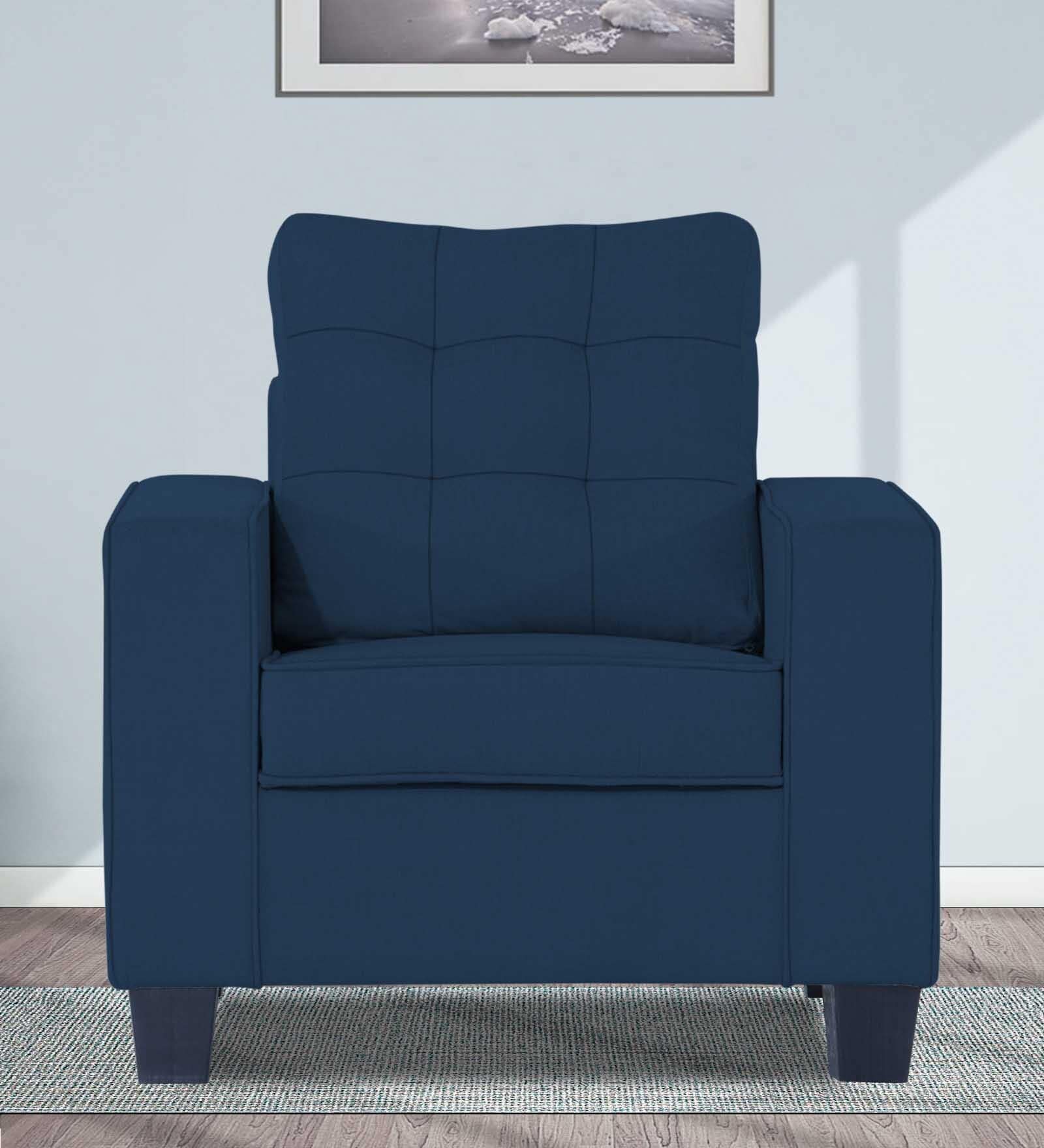 Buy Raptor Fabric 1 seater sofa in Blue Colour at 87% OFF by Adorn ...