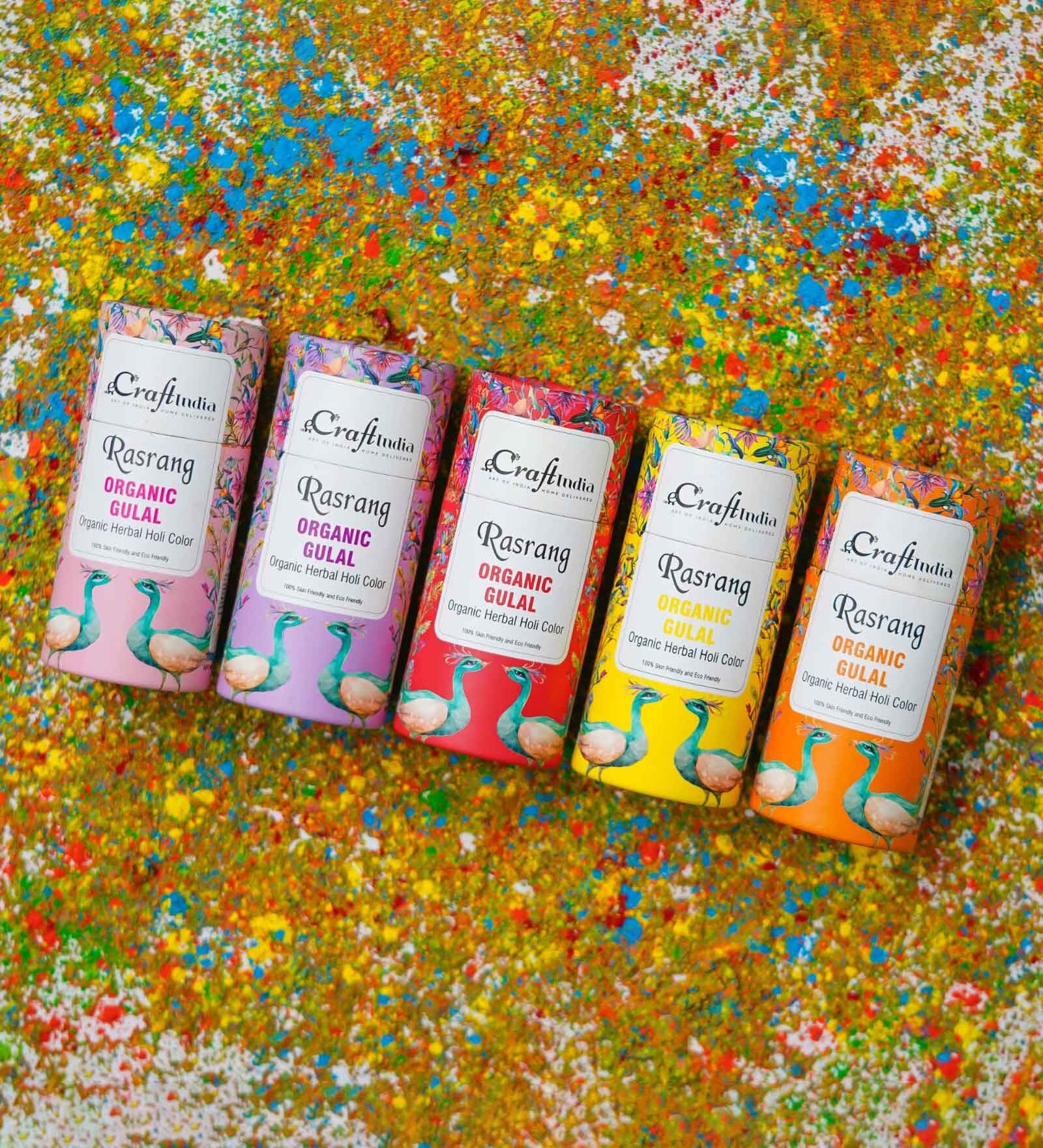 Rasrang  Organic Holi Colours (Pack of 5, 100gm)