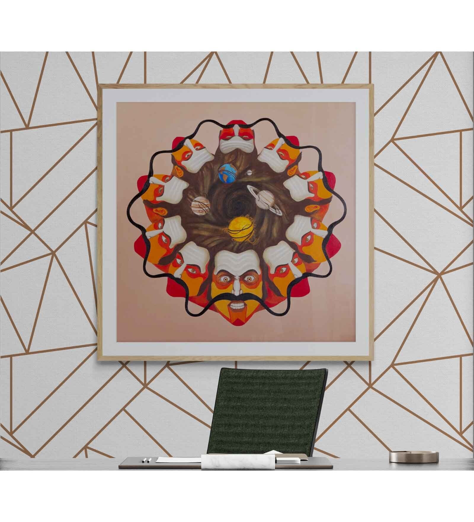 Rawan Handmade Acrylic Paint On Canvas Unframed
