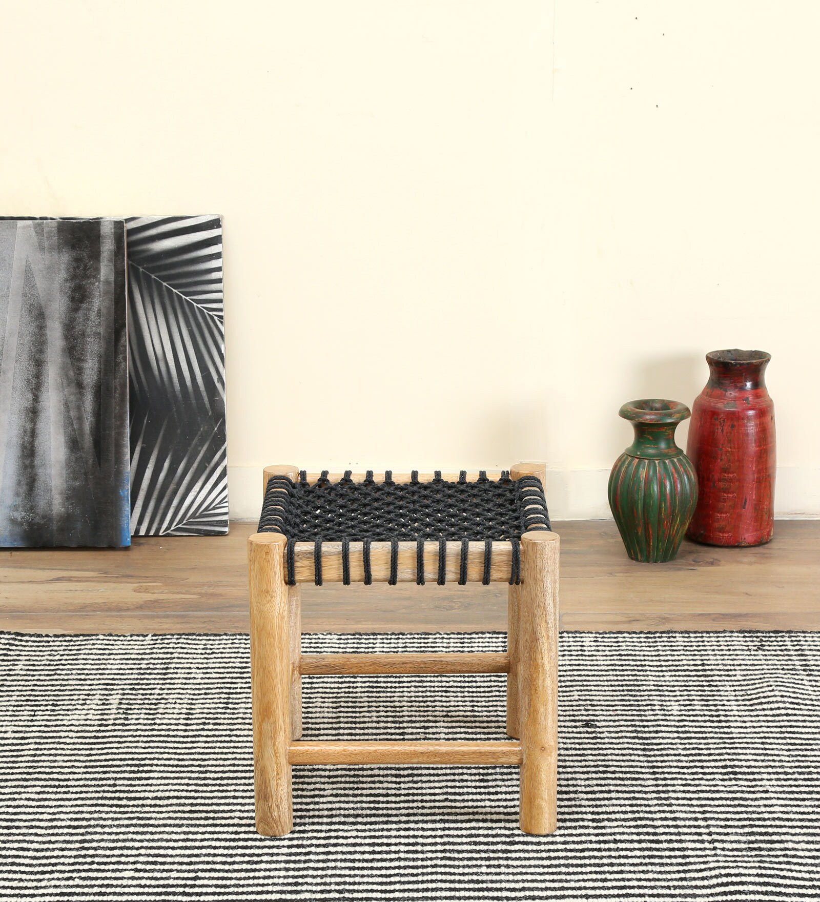 Raye Solid Wood Stool