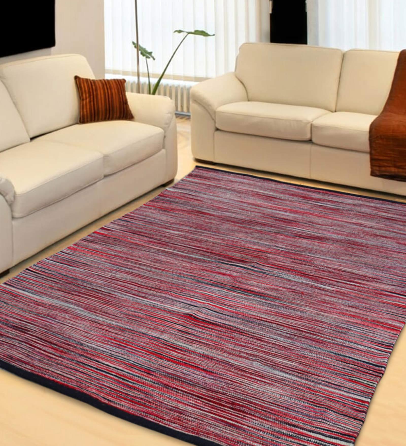 Pink Rayon Chenille Hand Woven 4 X 6 Feet Dhurrie