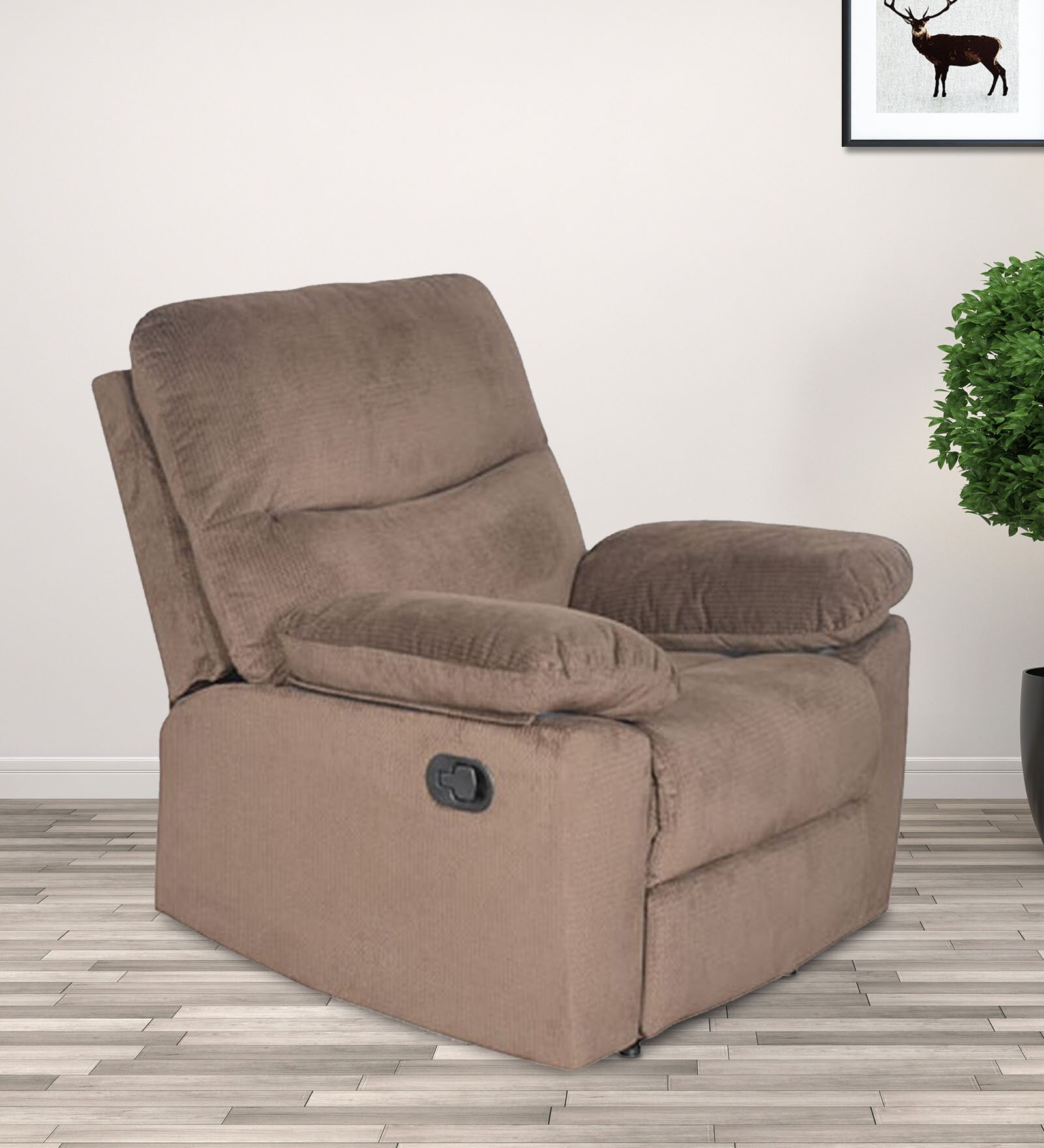Rays 1 Seater Manual Recliner in Brown Colour