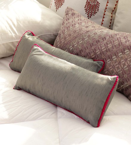 grey bed cushion set