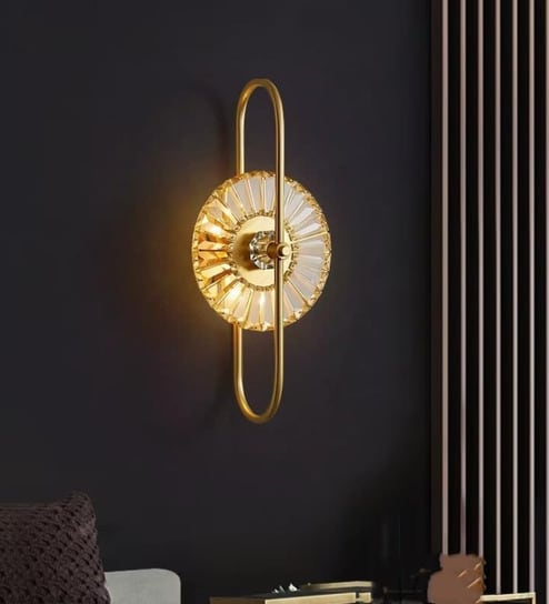Radiant Crystal Wall Light   Contemporary Glam in Gold