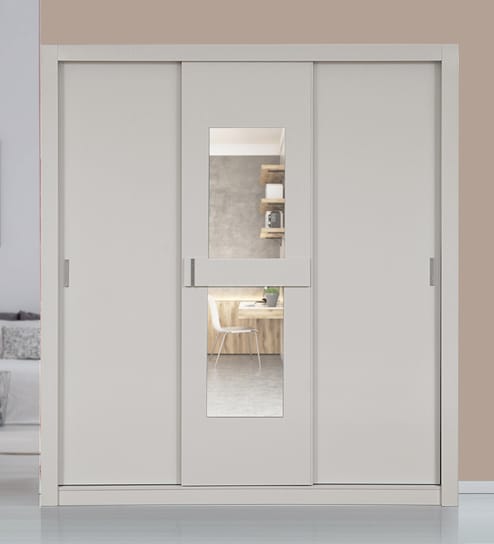 Buy Rafael Three Door Sliding Wardrobe In White Finish By Evok