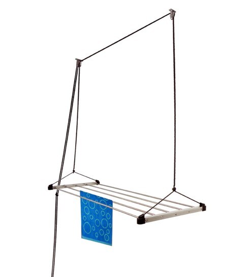 Buy Stainless Steel 5 Pipes 7 Ft Ceiling Mounted Clothes Drying