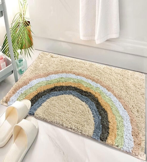 Rainbow Abstract Microfibre 24x16 Inches Bath Mat