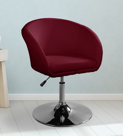 Buy Raiph Guest Chair In Maroon Colour By Furniturstation Online