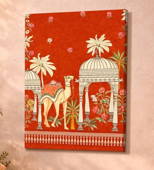 Rajasthani Camel Stretched Canvas Painting