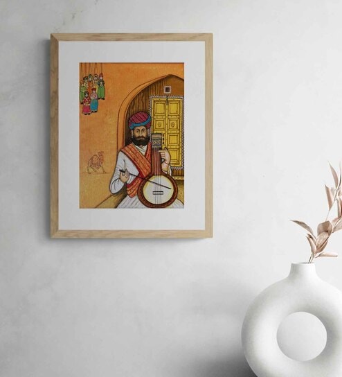 Rajasthani Kalaakar Handmade Acrylic Paint On Canvas Unframed
