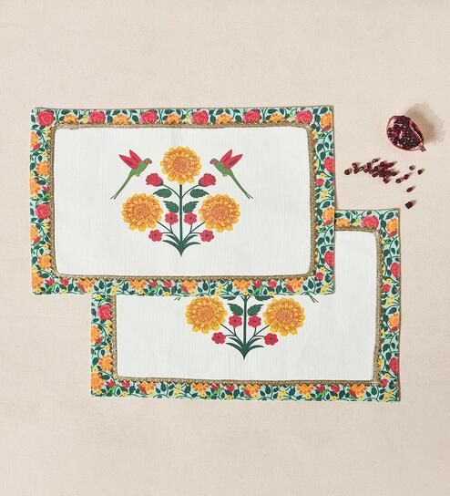 Rani Bagh Placemats, Set of 2 -  13"x19"